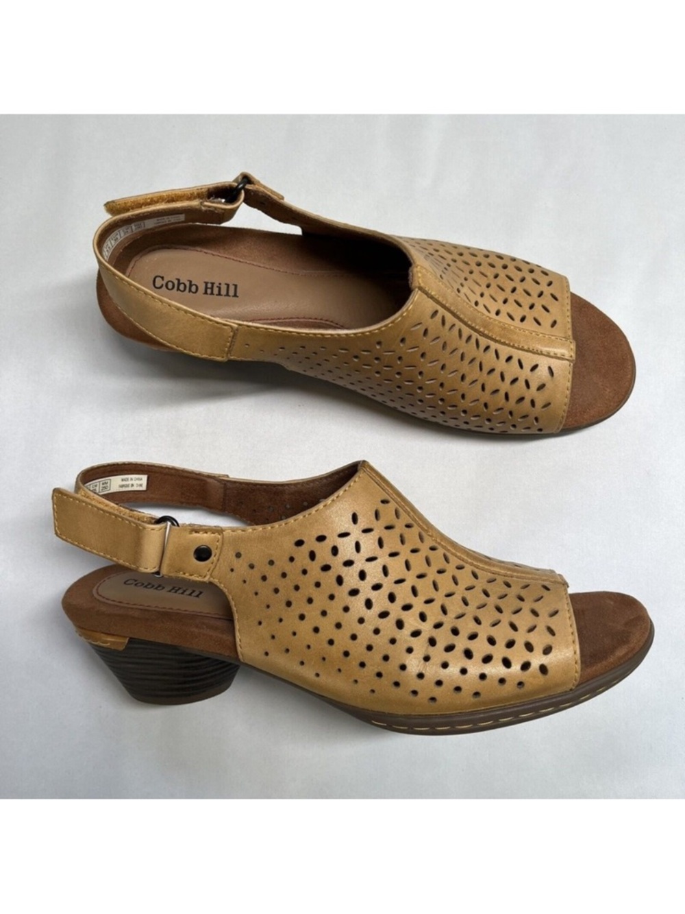Cobb Hill Women's Laurel Slingback Heeled Sandals Tan Size 9 Comfort MSRP $120
